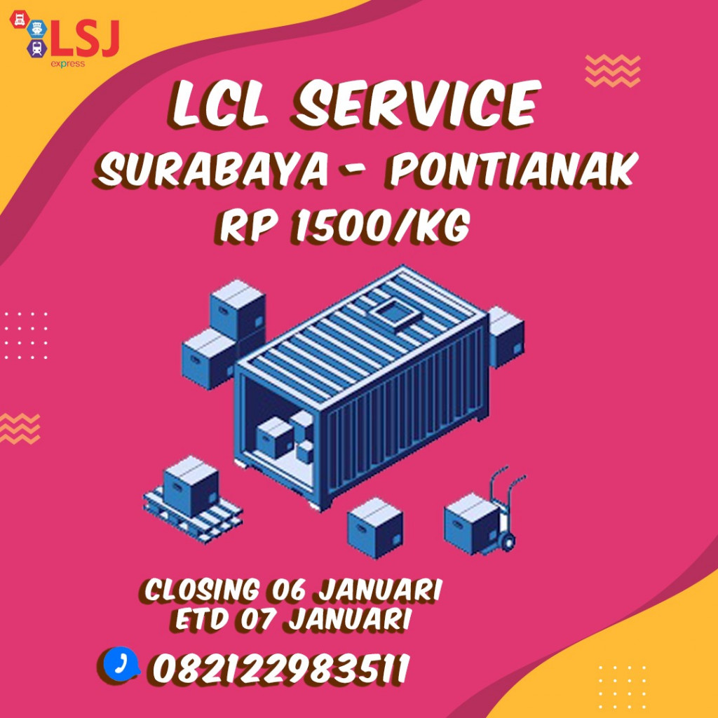 Open Space LCL SERVICE Tujuan SURABAYA - PONTIANAK