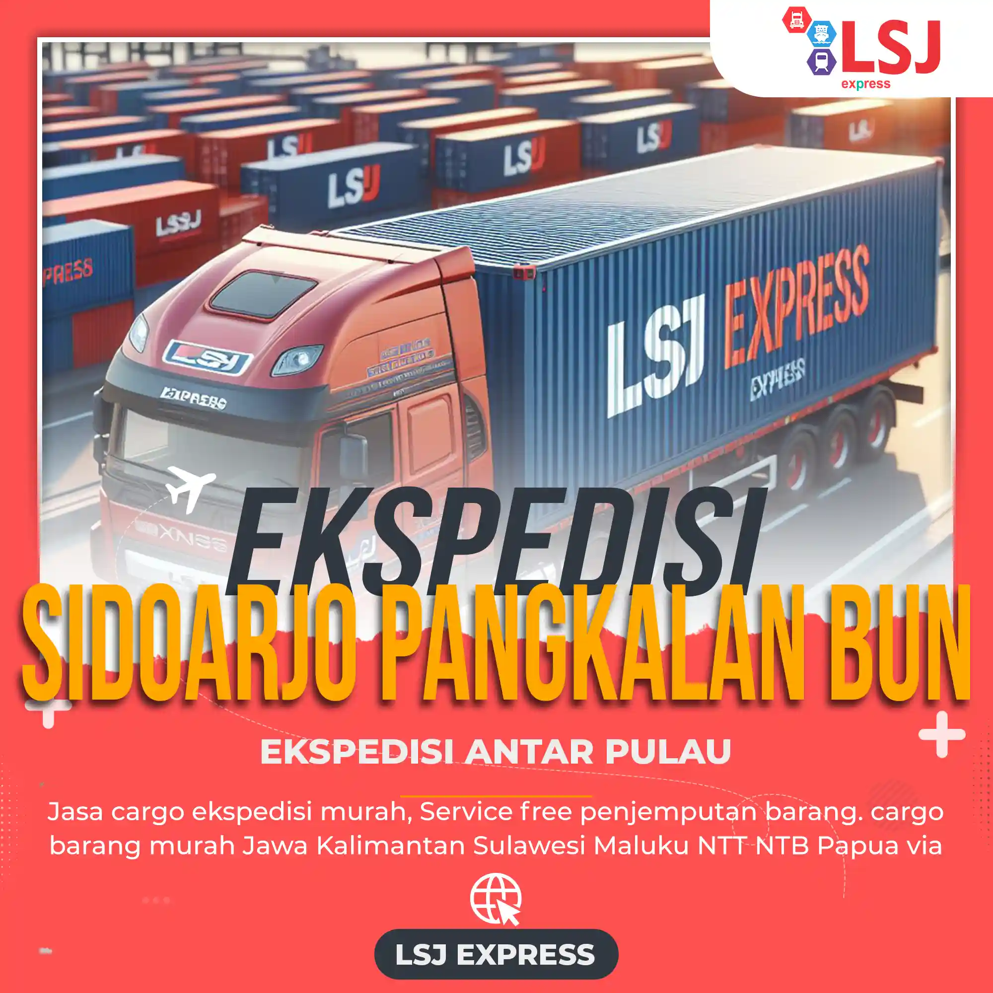 Jasa Ekspedisi Pengiriman Barang Dari Sidoarjo Ke pangkalan Bun Kalimantan Tengah