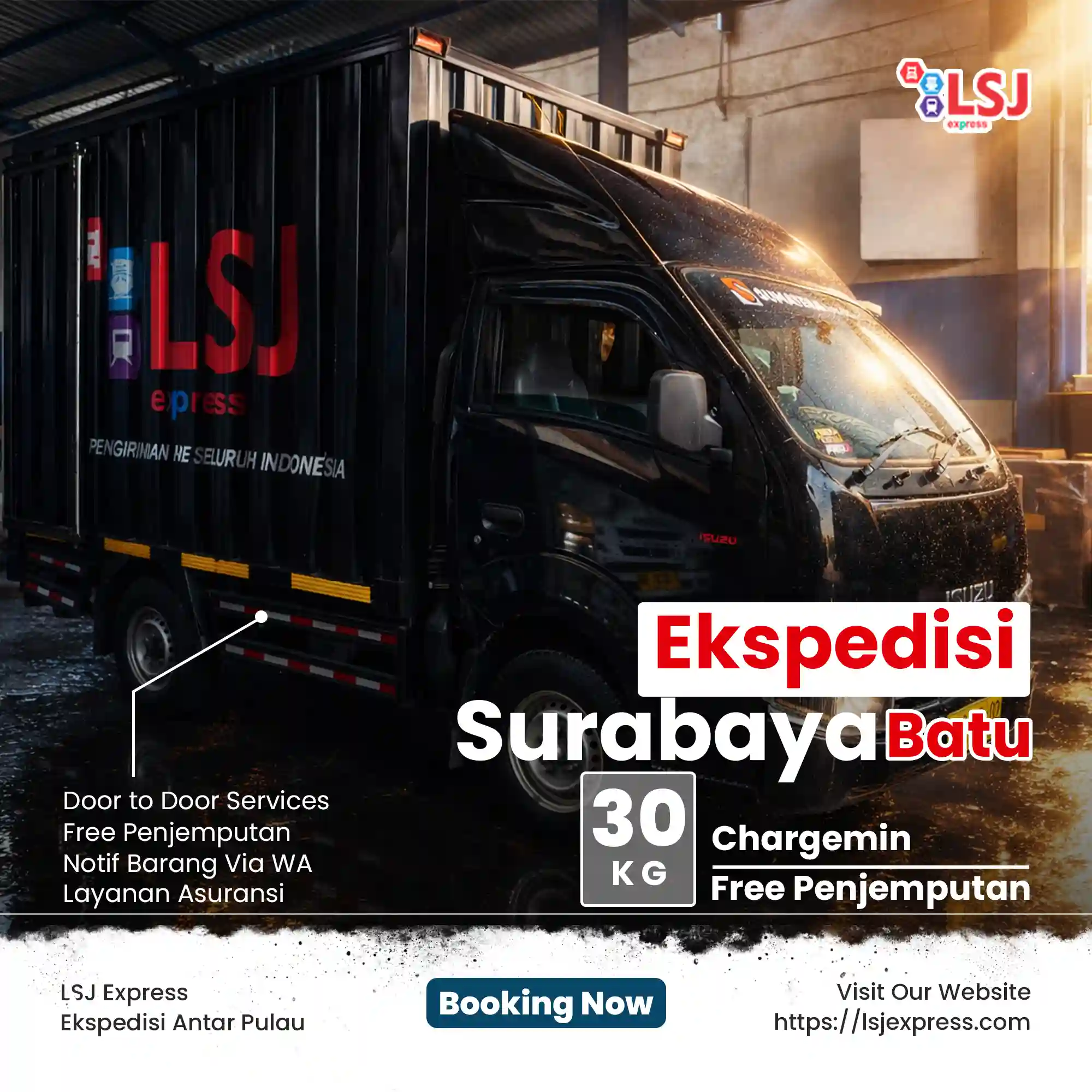 Ekspedisi Surabaya Batu Murah Rp 1.800/Kg Min 30Kg