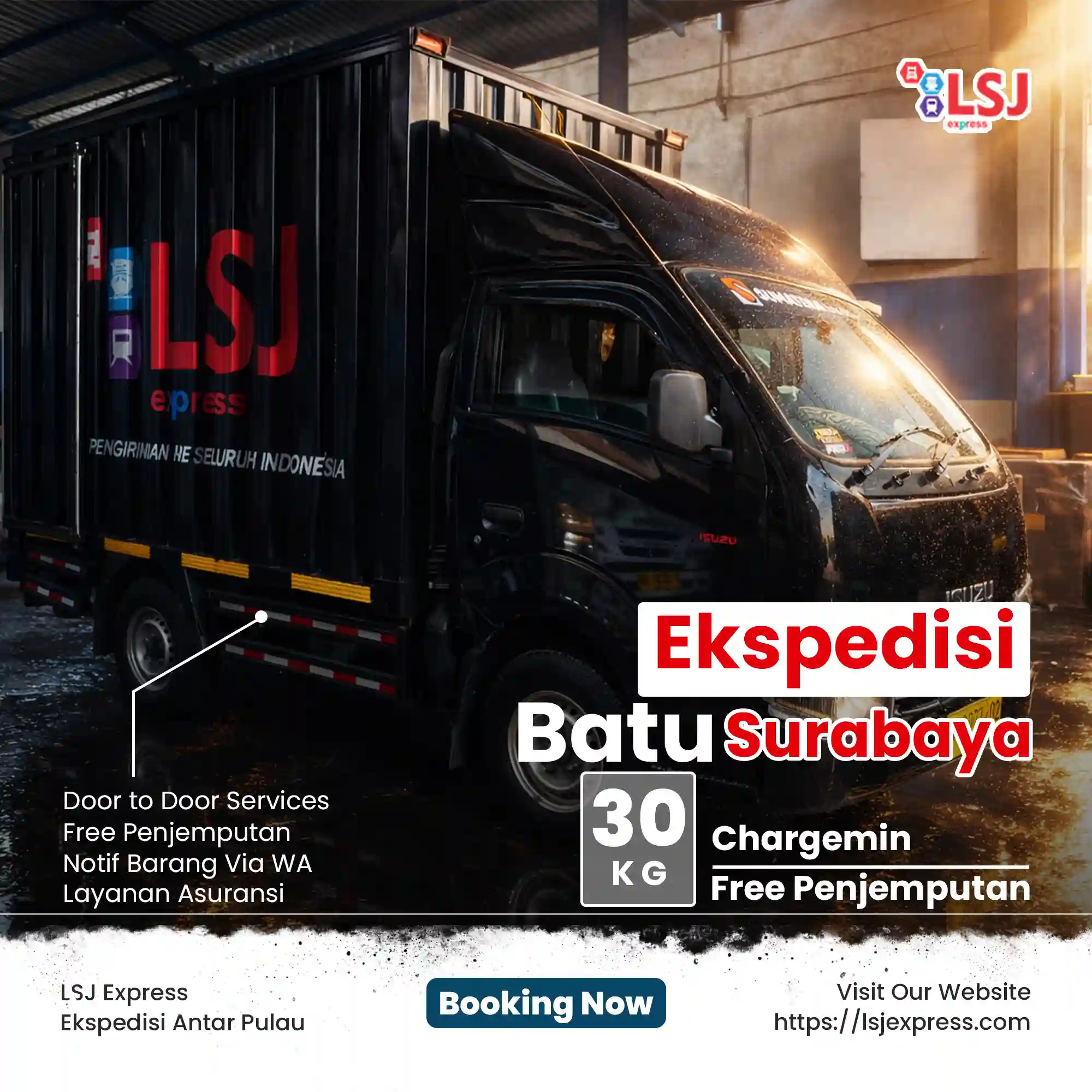 Ekspedisi Batu Surabaya Ongkir Termurah Rp 1.800/Kg Min 30Kg